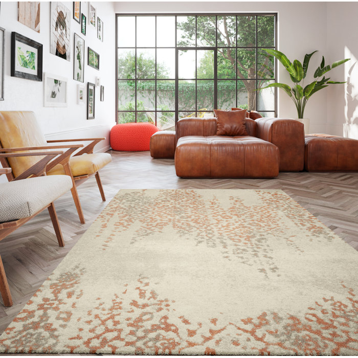 Longweave Suzi Orange/Grey Rug & Reviews Wayfair.co.uk